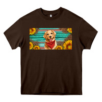 Chocolate Brown golden retriever license plate Heavy Core Tee - Artiststas