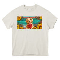 Cream golden retriever license plate Heavy Core Tee - Artiststas