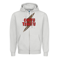 Dove Grey dirty thirty lightning bolt Zipper Hoodie - MaliasSmallBusiness