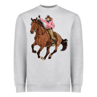 Heather Grey cowgirl Heavyweight Sweatshirt - Artiststas