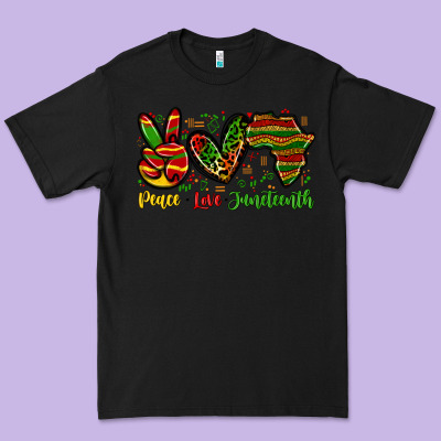 Premium Tee peace love juneteenth