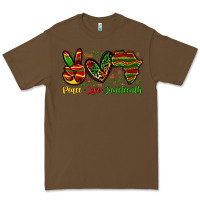 Cacao peace love juneteenth Premium Tee - Zillion Design Studio