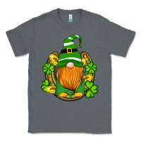 Charcoal Heather st patricks day gnomes horseshoe shamrock gold Classic Tee - Artiststas