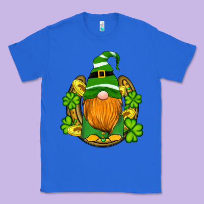 St Patricks Day Gnomes Horseshoe Shamrock Gold Classic Tee Designed By Artiststas