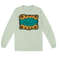 Matcha sunflower background Long Sleeve Tee - BarkalooDesign