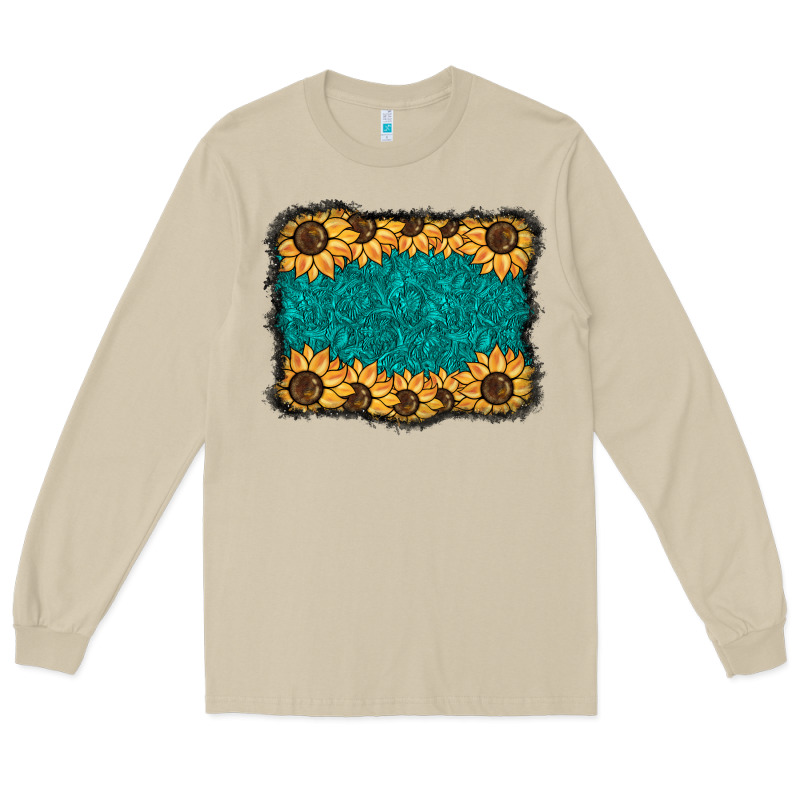 Sunflower Background Long Sleeve Tee by BarkalooDesign | Teevron