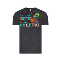 Vintage Black weekend coffee and camping Vintage Tee - AdoDesignShop