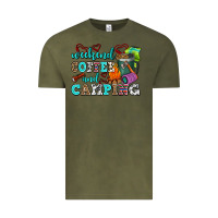 Vintage Olive weekend coffee and camping Vintage Tee - AdoDesignShop