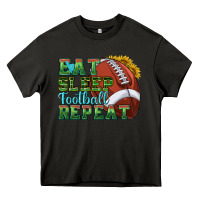 Asphalt eat sleep football repeat Heavy Core Tee - texasbilliewilder