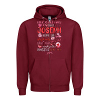 Burgundy believe like mary trust like joseph valentine s da Zipper Hoodie - MaliasSmallBusiness