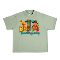 Oil Green my first thanksgiving with turkey Urban Heavy Tee - AdoDesignShop