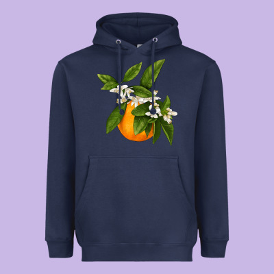 Tangerine Heavyweight Hoodie Designed By Lillyallendesigns