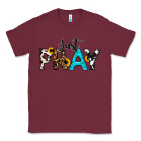 Burgundy Just Pray Classic Tee - RanaPortraitStore
