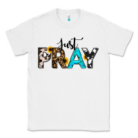 White Just Pray Classic Tee - RanaPortraitStore