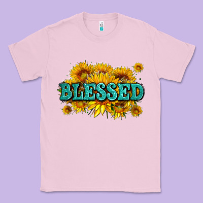 Glitter Blessed With Sunflowers Classic Tee Designed By Adodesignshop