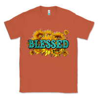 Copper glitter blessed with sunflowers Classic Tee - AdoDesignShop
