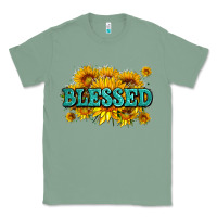 Sage glitter blessed with sunflowers Classic Tee - AdoDesignShop