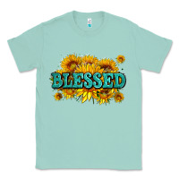 Seafoam glitter blessed with sunflowers Classic Tee - AdoDesignShop