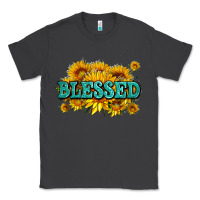 Smoke glitter blessed with sunflowers Classic Tee - AdoDesignShop