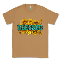 Toasted Coconut glitter blessed with sunflowers Classic Tee - AdoDesignShop