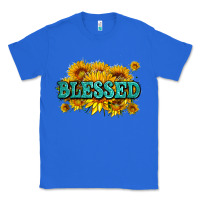 True Royal glitter blessed with sunflowers Classic Tee - AdoDesignShop