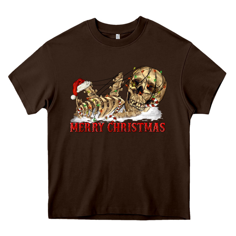 Merry Christmas Skeleton Heavy Core Tee by RanaPortraitStore | Teevron