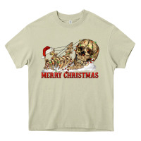Mossy Merry christmas skeleton Heavy Core Tee - RanaPortraitStore