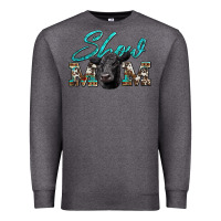 Charcoal Heather show mom aztec cowhide black angus Premium Sweatshirt - Artiststas