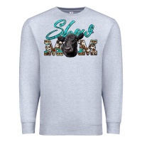 Heather Grey show mom aztec cowhide black angus Premium Sweatshirt - Artiststas