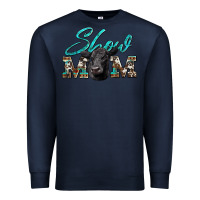 Navy show mom aztec cowhide black angus Premium Sweatshirt - Artiststas