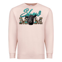 Pale Pink show mom aztec cowhide black angus Premium Sweatshirt - Artiststas
