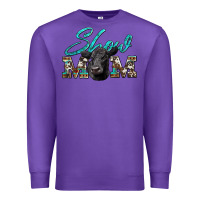 Purple show mom aztec cowhide black angus Premium Sweatshirt - Artiststas