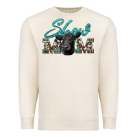 Sandshell show mom aztec cowhide black angus Premium Sweatshirt - Artiststas