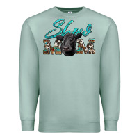 Seafoam show mom aztec cowhide black angus Premium Sweatshirt - Artiststas