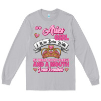 Moon Dust As A Aries Girl I Was Born With My Heart On My Sleeve And A Mouth Long Sleeve Tee - Jasminsmagicworld