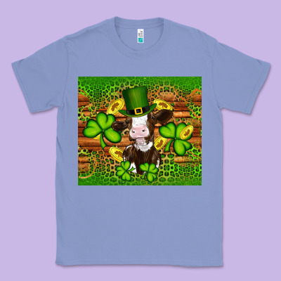 St Patricks Day Cow Classic Tee Designed By Artiststas