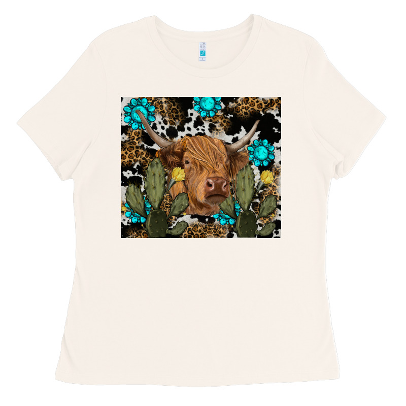 Western Cow Ladies Tee by RanaPortraitStore | Teevron