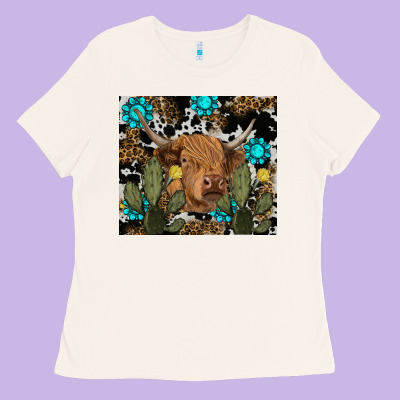 Ladies Tee western cow