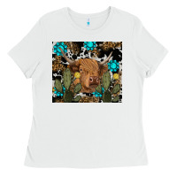 White western cow Ladies Tee - RanaPortraitStore