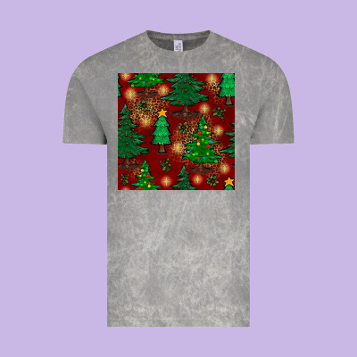 Christmas Trees Seamless Pattern Vintage Tee Designed By Bundleandbundleshop