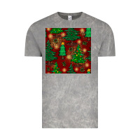 Cloud Rock christmas trees seamless pattern Vintage Tee - BundleAndBundleShop