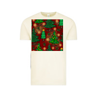 Vintage Arctic christmas trees seamless pattern Vintage Tee - BundleAndBundleShop