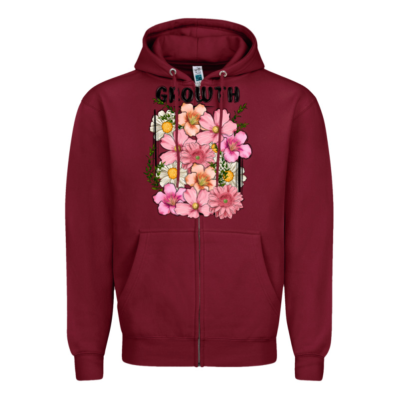 Growth Flower Zipper Hoodie by MaliasSmallBusiness | Teevron