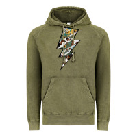 Vintage Olive Lightning Bolt Vintage Hoodie - JahusDesignShop