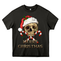 Asphalt merry christmas skull Heavy Core Tee - RanaPortraitStore
