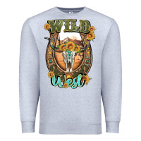 Heather Grey wild west Premium Sweatshirt - Artiststas