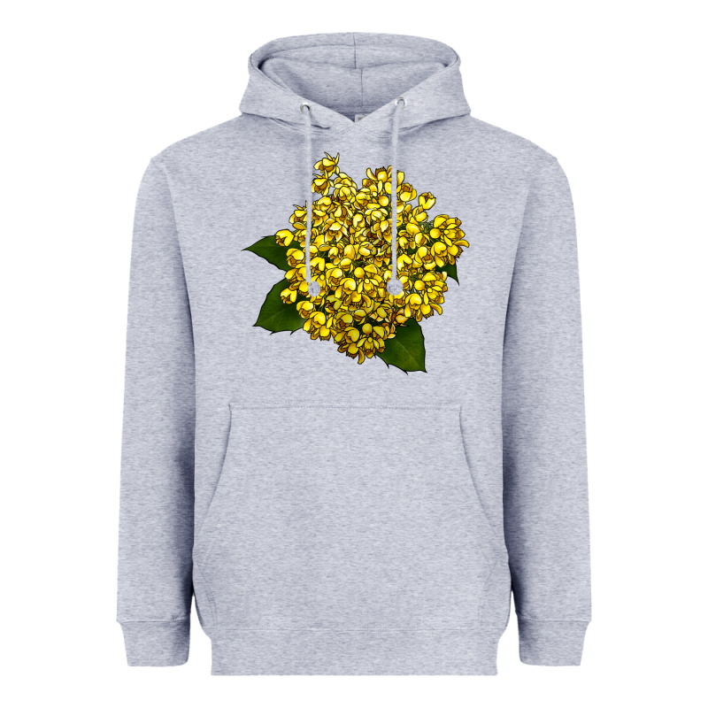 Oregon Grape Flower Illustrations Heavyweight Hoodie by LillyAllenDesigns | Teevron