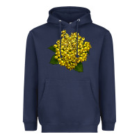 Navy Oregon Grape Flower Illustrations Heavyweight Hoodie - LillyAllenDesigns