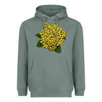 Sage Oregon Grape Flower Illustrations Heavyweight Hoodie - LillyAllenDesigns