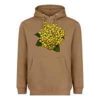 Toasted Coconut Oregon Grape Flower Illustrations Heavyweight Hoodie - LillyAllenDesigns